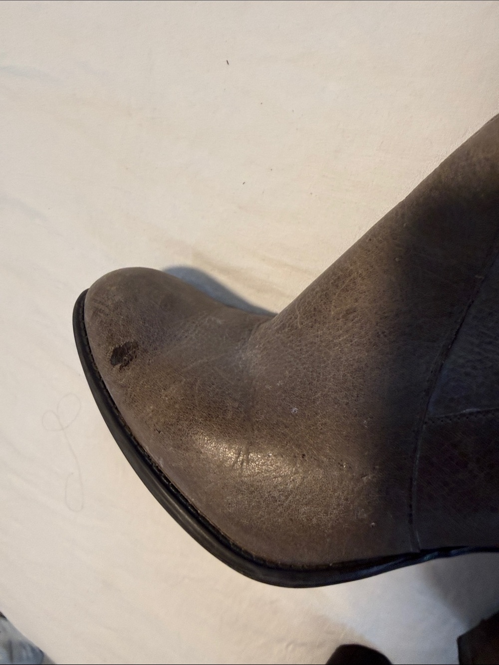 Enzo Angiolini Tall Leather Heeled Boots - Dark Brown Size 7.5 - Picture 7 of 9